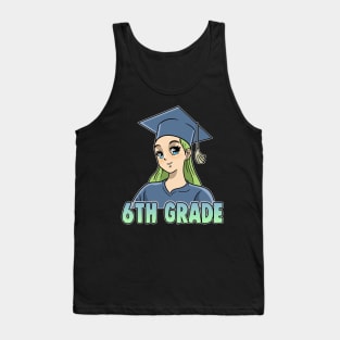 6th Grade Anime Otaku Kawaii Primary School Tank Top